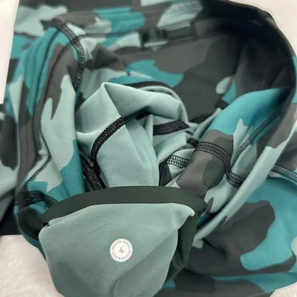 Lululemon Base Pace Tight Leggings High Rise 25" Heritage 365 Camo Green Teal 4 - Picture 7 of 8